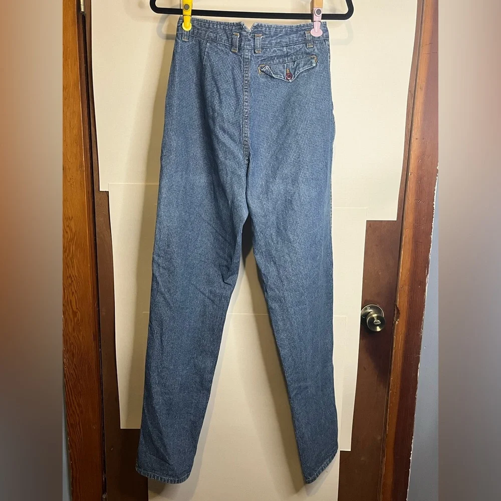 Brittania Pentimento Junior’s (VTG 11)  27x32 High Waist Checkered Mom Jeans